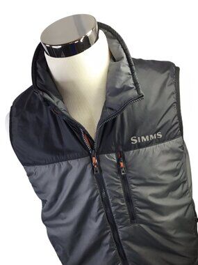 Simms Midstream Vest Primaloft Fishing Insulated Size S Full Zip Pockets Nylon